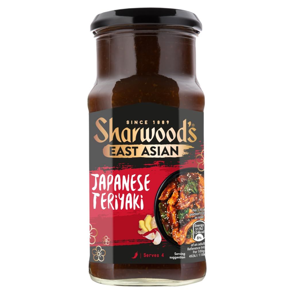 Sharwood's Japanese Teriyaki Sauce - Sweet &amp; Savoury Soy Blend With Ginger &amp; Garlic, 415 g Jar (Pack of 1)