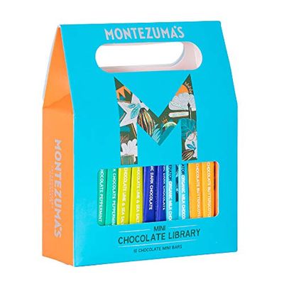 Montezuma's Mini Bar Library, Mini Chocolate Bars In Various Flavours, Gluten Free, 10 x 25g Mini Bars (250g Total)