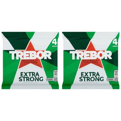 2 x Extra Strong Peppermint Mints 8 Rolls of Breath Freshening Mint Sweets 41g Each Mint Lozenges for Long-Lasting Fresh Breath Cool & Intense Peppermint