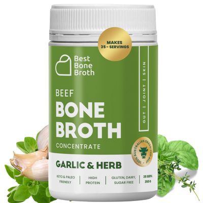 Bone Broth Premium Beef Bone Broth Concentrate Italian Herb Flavour - 100% Sourced from AU Grass-Fed, Pasture-Raised Cattle - Bone Broth Collagen Bone Broth Premium Beef Bone Broth Concentrate Italian Herb Flavour - 100% Sourced from AU Grass-Fed, Pasture-Raised Cattle - Bone Broth Collagen