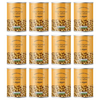 by Amazon Chickpeas in Water, 400g, Pack of 12