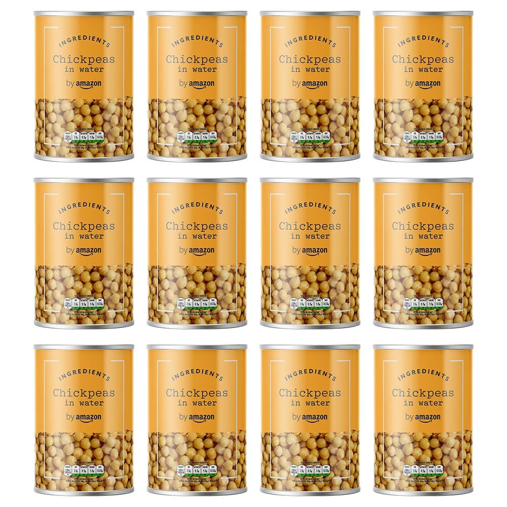 by Amazon Chickpeas in Water, 400g, Pack of 12