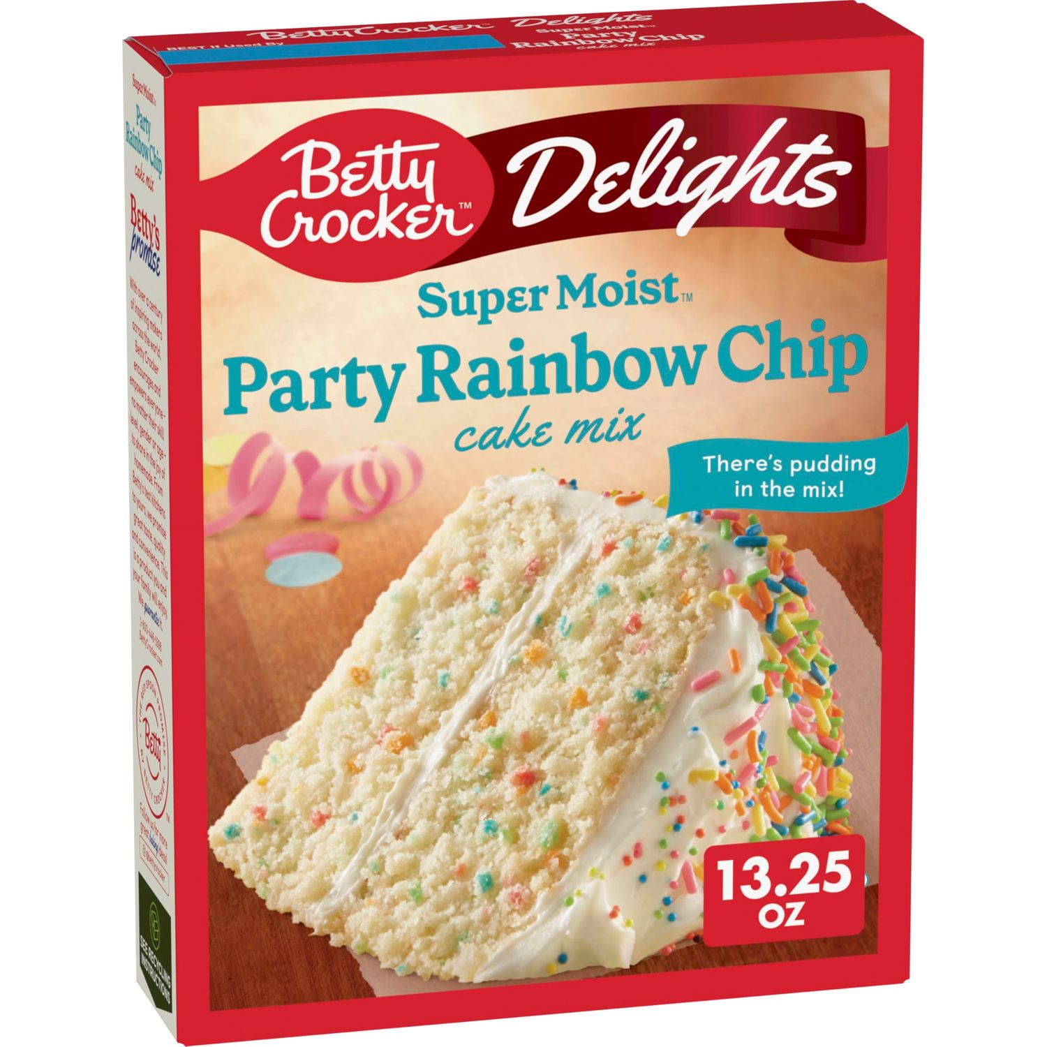 A American Food Mart Betty Crocker Delights Super Moist Party Rainbow Cake Mix 376g (13.25oz)