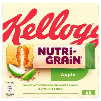 Kellogg's Nutri Grain Fruity Breakfast Bars Apple 6x37g