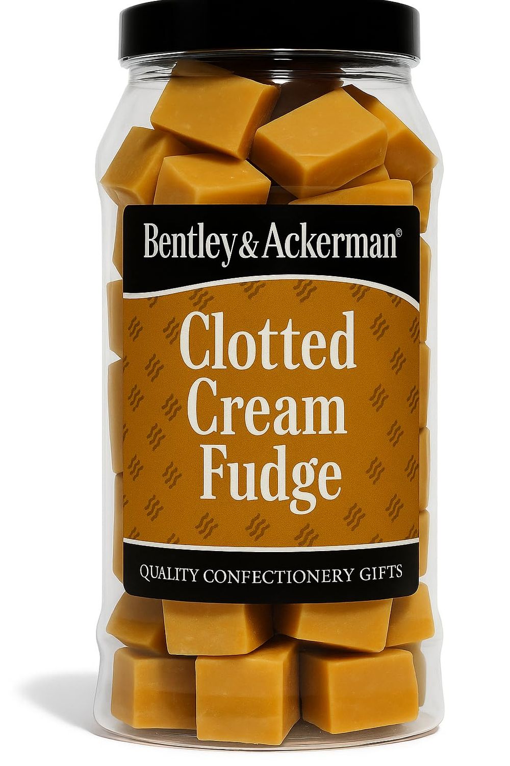 Clotted Cream Fudge - 520g - Original Clotted Cream Fudge in a Gift Jar By Bentley &amp; Ackerman Sweet shop.