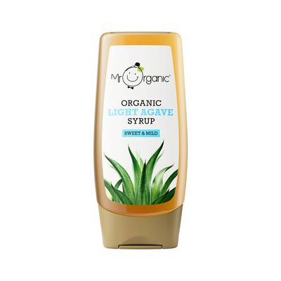 Mr Organic - Organic Light Agave Syrup 250ml - Non GMO &amp; Preservative Free - Gluten Free &amp; Vegan - Made With Organic Agave Syrup - Pack of 1