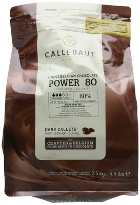 Callebaut Powerful 80 Percent Dark Chocolate Callets 2.5 kg