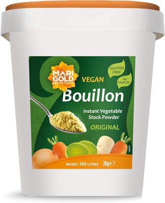 Marigold Vegetable Bouillon Powder, 2kg - Instant Vegan Stock powder, Natural Ingredients, No Artificial Additives - Ideal for Soups, Stews & Sauces.