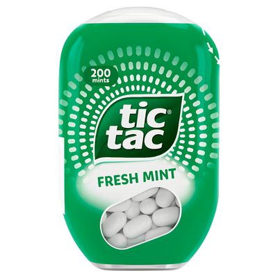 Tic Tac Fresh Mint Sweets; Tic Tacs Sweets for Party Bags; On the Go Refreshment; Bulk Box of 8 x 200 Fresh Mints
