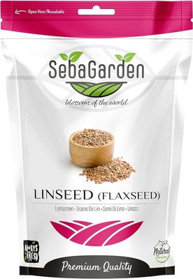 Seba Garden Linseeds/Flaxseeds 1 kg, Premium Grade, Freshly Harvested, Packaged in Resealable Bag, Non-GMO, Keto &amp; Paleo