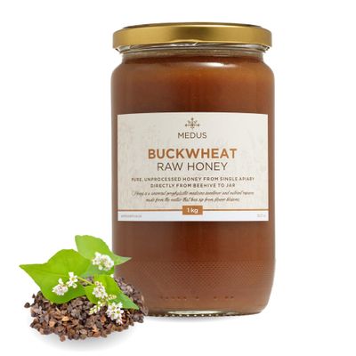 Earthbreath Buckwheat Honey 1 kg - Pure, Dark, Unpasteurised, Unfiltered Raw Honey - Natural Healthy Sweetener for Cooking, Tea, Coffee, Milk, Juice, Hot and Cold Drinks Earthbreath Buckwheat Honey 1 kg - Pure, Dark, Unpasteurised, Unfiltered Raw Honey - Natural Healthy Sweetener for Cooking, Tea, Coffee, Milk, Juice, Hot and Cold Drinks