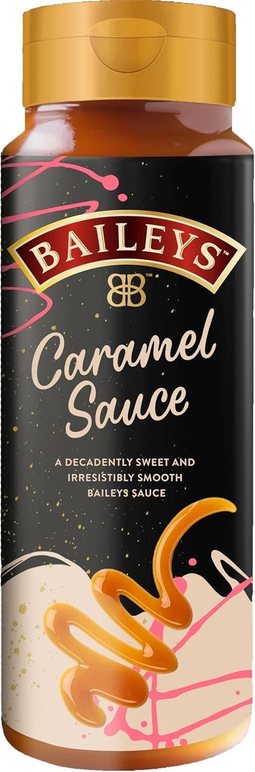 Baileys Caramel Sauce 200ml - Alcohol-Free Dessert &amp; Hot Drink Topping with the Indulgent Taste of Baileys - Sweet &amp; Smooth Caramel Sauce for Ice Cream, Cheesecake, Coffee, Cocktails &amp; More