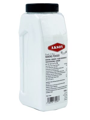 Aksoy Double Acting Baking Powder 1KG All-Purpose Leavening Agent for Cooking and Baked Goods, Desserts, Breads, & Cake Vegan Airtight Bulk Container