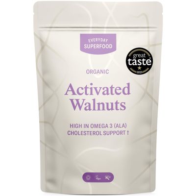 Everyday Superfood Organic Activated Walnuts 190g, Unsalted, Raw Sprouted Walnut Pieces, Vegan &amp; Kosher