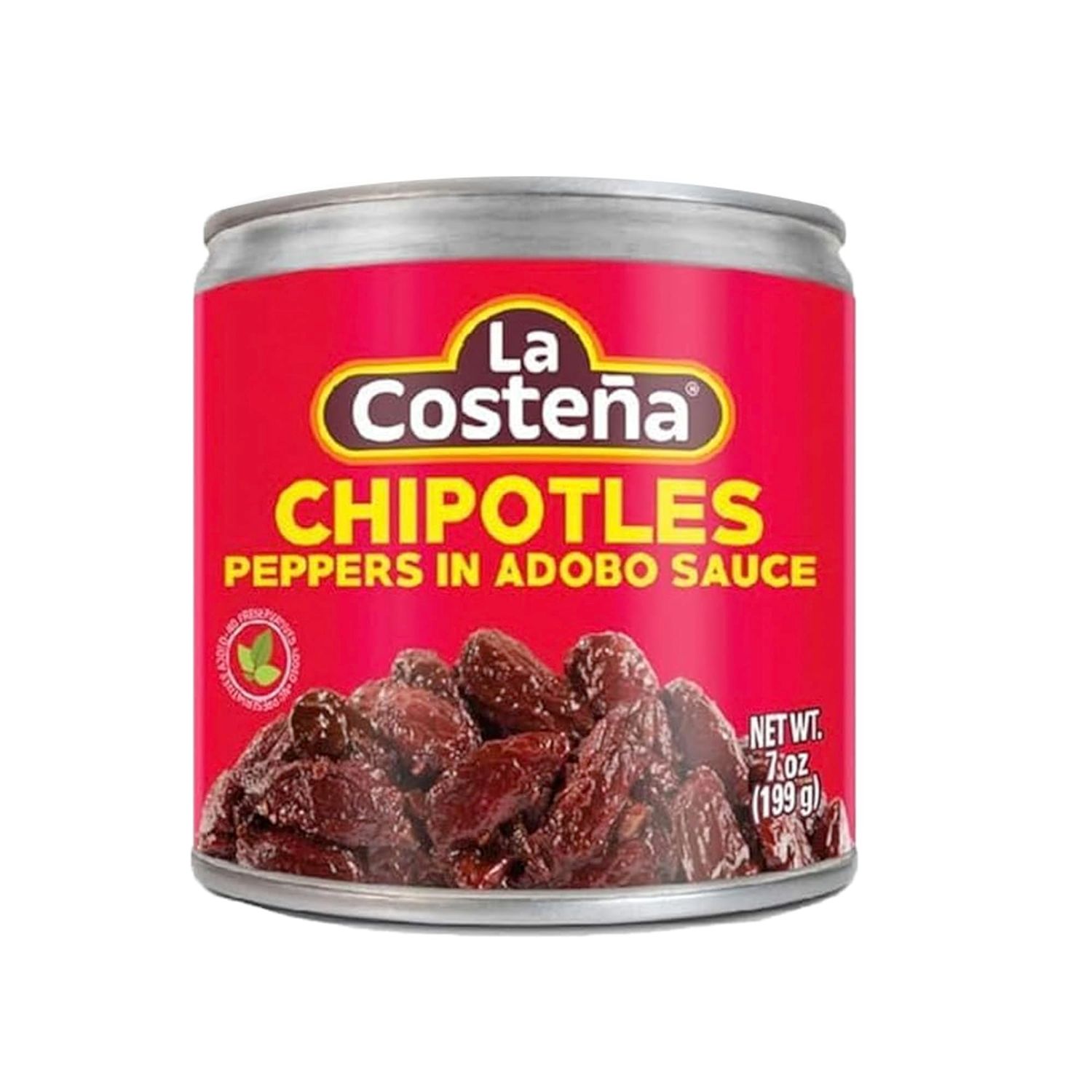La Costena Chipotle Peppers In Adobo Sauce 7Oz Can - 199g including To-Go Lime Seasoning