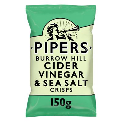 Pipers Burrow Hill Cider Vinegar &amp; Sea Salt Sharing Crisps 150g
