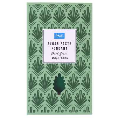 PME Sugar Paste Fondant - Dark Green 250g