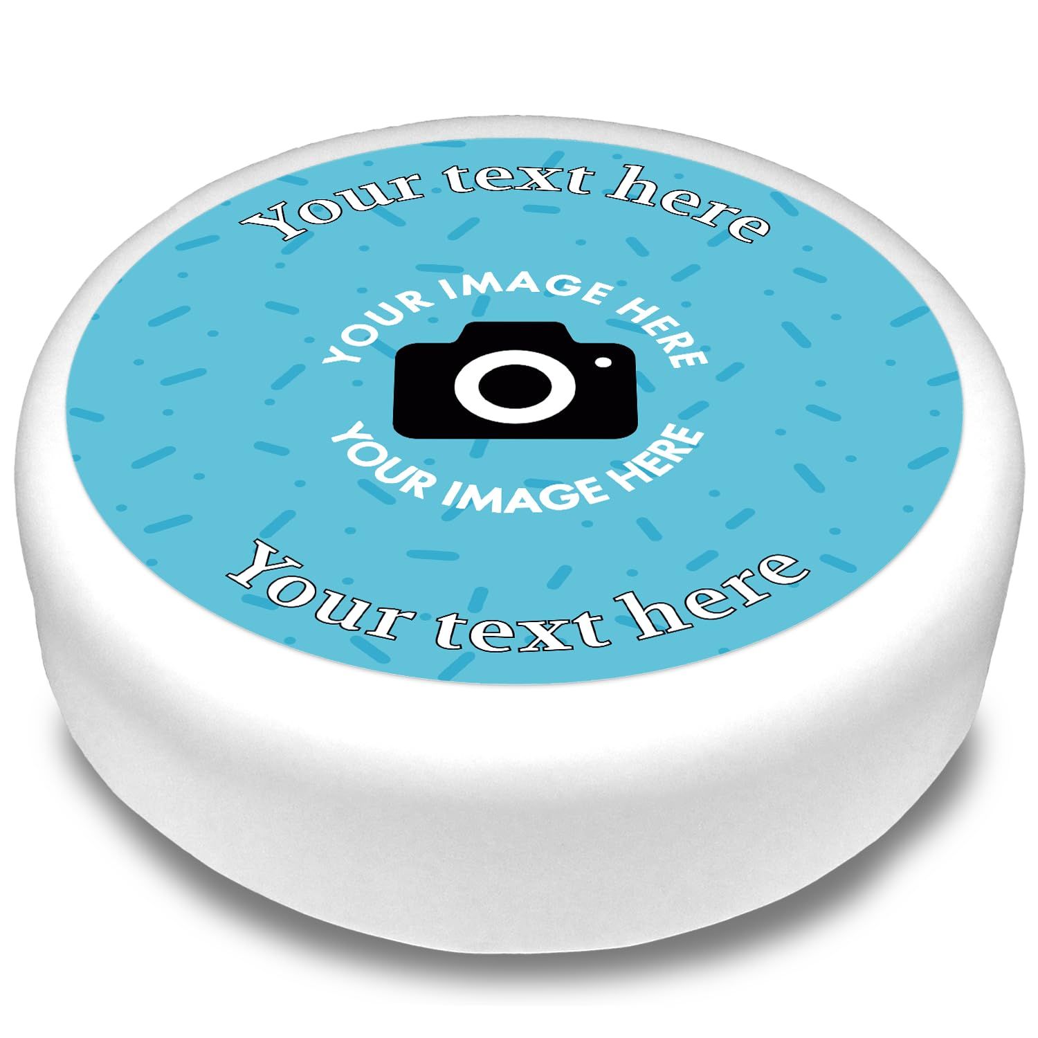 Cakeshop Round Personalised Fully Customisable Edible Cake Topper Custom Image &amp; Text For Birthdays &amp; Celebrations Multiple Shapes &amp; Sizes Icing &amp; Wafer Paper Options