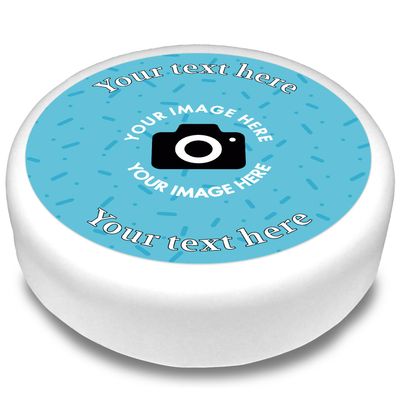 Cakeshop Round Personalised Fully Customisable Edible Cake Topper Custom Image & Text For Birthdays & Celebrations Multiple Shapes & Sizes Icing & Wafer Paper Options