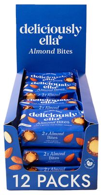 Deliciously Ella - Almond Nut Butter Bites, Gluten-Free, Vegan Friendly, Healthy Snack, 36g (12 packs)