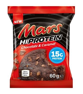 Mars High Protein Cookie - Chocolate Caramel, 12 × 60g - Soft Baked, 15g Protein, Perfect for the Gym, Work &amp; On the Go