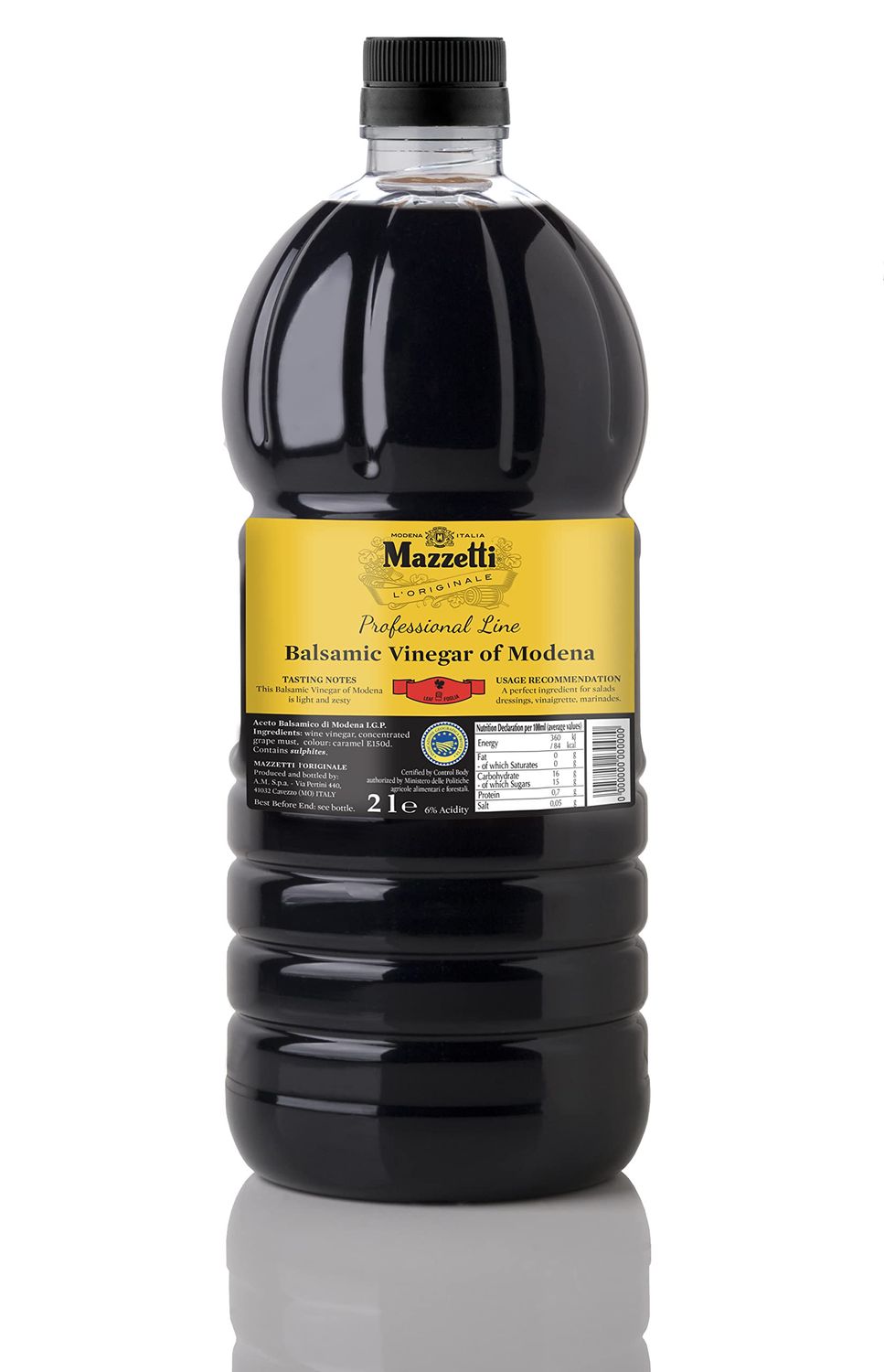 Mazzetti Balsamic Vinegar 1 Leaf 2l, 1 Pack