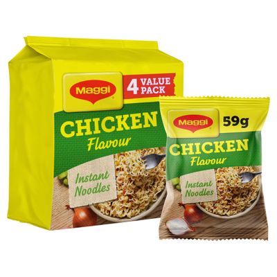 Maggi 3 Minute Noodles Chicken Flavour Multipack 4 x 59.2g