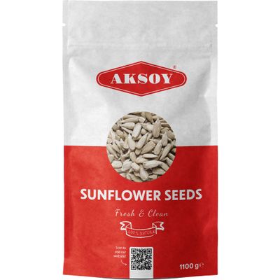 AKSOY Nuts Sunflower Seed Kernels Raw (No Shell) 1100gr Delicious Antioxidant Rich Snack Source of Protein, Fiber, Essential Vitamins &amp; Minerals Vegan (Packaging may vary)