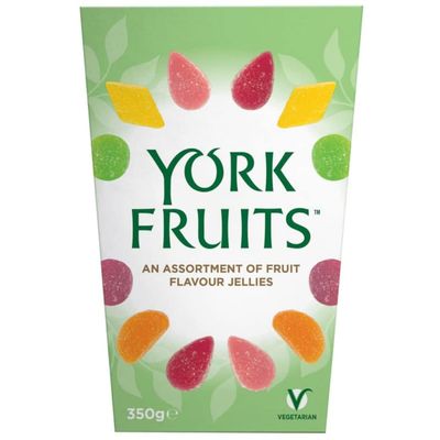 Christmas Sweets York Fruits Jellies Box 350g - Sweets Gift Box Fruit Jellies Christmas Sweets For Friends &amp; Family - Fruit Gums Jelly Sweets (1 Pack)