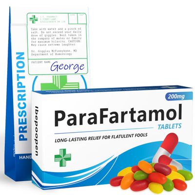 ParaFartamol Sweets, Valentines Day Gifts for Him, Rude Funny Male Birthday Gift for Dad, Grandad, Father, Man - Xmas Joke Pills, Tablet Box Prank Present for Boyfriend, Novelty Quirky Gag