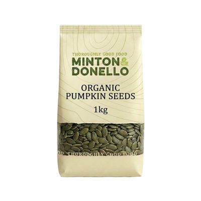 Minton &amp; Donello - Premium Organic Pumpkin Seeds, Raw, Nutrient-Rich, Vegan Friendly, 1kg