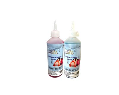 Raspberry and Bubblegum Ice Cream Topping Flavour Sauce 2Pack Bundle Syrup Topping Each 625g Squeezy Bottles, Suitable for Vegetarians/Vegans, for Pancake, Cocktails, Waffles and Popcorn Raspberry and Bubblegum Ice Cream Topping Flavour Sauce 2Pack Bundle Syrup Topping Each 625g Squeezy Bottles, Suitable for Vegetarians/Vegans, for Pancake, Cocktails, Waffles and Popcorn