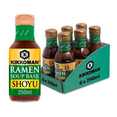 Kikkoman Ramen Soup Base - Shoyu (Soy Flavour), 250ml (Pack of 6)