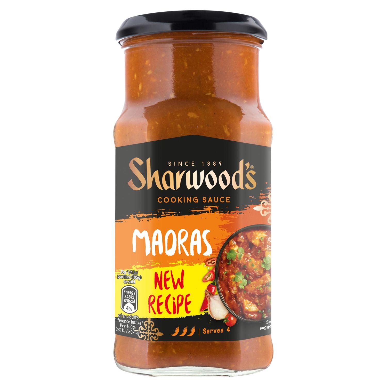 Sharwood's Madras Curry Sauce, 420 g Jar (Pack of 1)