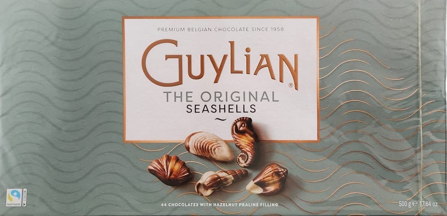 Guylian Seashells - Finest Belgian Chocolates with Hazelnut Praline one box of 500g