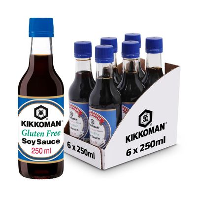 Kikkoman Tamari Gluten Free Soy Sauce 250 ml (Pack of 6)