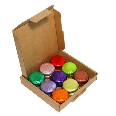 Luxury Vegan Chocolate Creams 18 Fondant Dark Chocolates, 9 Flavour Assortment Perfect Vegan Gift