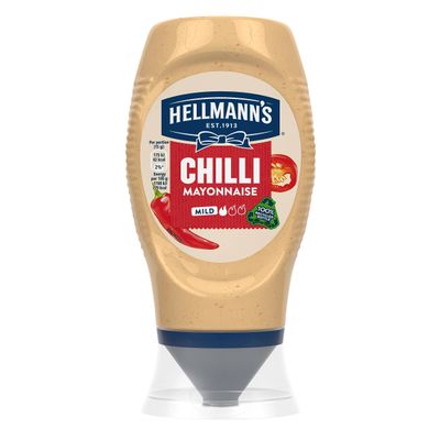 Hellmann's Chilli Mayonnaise 100% recycled plastic bottle chilli mayo for burgers, wraps and sandwiches 250 ml