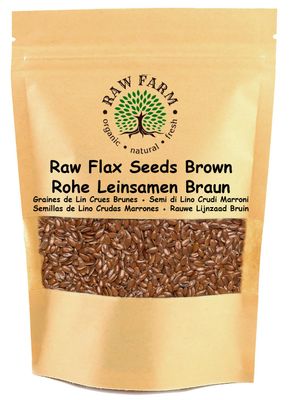 Raw Farm - Raw Brown Whole Flaxseed 1 kg - Gluten &amp; Soya Free, High in Fibre &amp; Omega-3 - Ideal for Baking, Salads, Smoothies &amp; Vegan Recipes