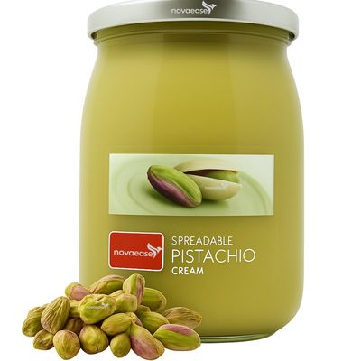 Novaease Pistachio Cream 600g, Creamy Luxurious Pistachio Perfect for Desserts, Snacks, Chocolates Spread, Dubai Chocolate Inspired, Made in Italy, Piissti Sicilian Pista Flavour