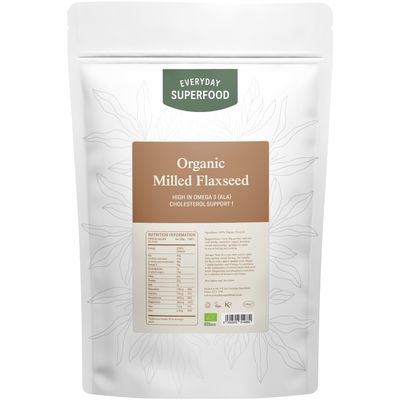 Everyday Superfood Organic Milled Flaxseed 1.8kg Cold Ground linseed Lab-tested for Retail Grade food safety compliance Suitable for baking
