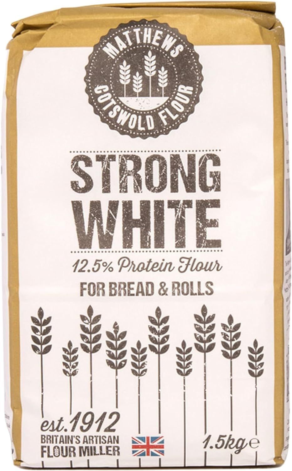 Matthews Cotswold Strong White Flour - 1.5kg Bag (Single Bag)