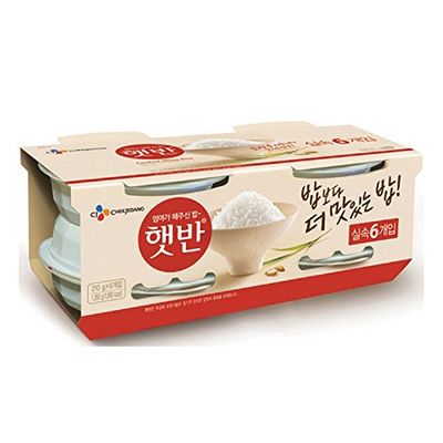 CJ Cooked White Rice (Hetbahn) 210g (Pack of 6)