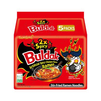 Samyang Hack Buldak Bokeum Ramen 5Pcs Hot Spicy Fire Noodle Spiciest Standard Shipping