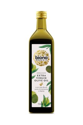 Biona Organic Extra Virgin Olive Oil, 750ml - Cold Pressed - From Organically Grown Mediterranean Olives - Rich Fruity Flavour - For Marinating and Dipping