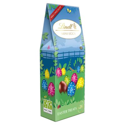 Lindt Lindt Mini Eggs Chocolate Canister 155g - Assorted Swiss Chocolate Mini Eggs - Easter Chocolate for Sharing - Easter, gift