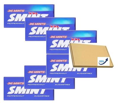 Smints Sugarfree XXL Peppermint Tins (Pack of 6)