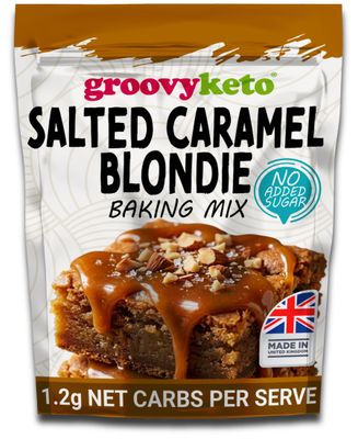 Groovy Keto Salted Caramel Blondie Brownie Mix Low Carb Keto Friendly Sugar Free Only 1.2g Net Carbs Per Blondie Keto Baking Mix, Diabetic Friendly - 245g Pouch Groovy Keto Salted Caramel Blondie Brownie Mix Low Carb Keto Friendly Sugar Free Only 1.2g Net Carbs Per Blondie Keto Baking Mix, Diabetic Friendly - 245g Pouch