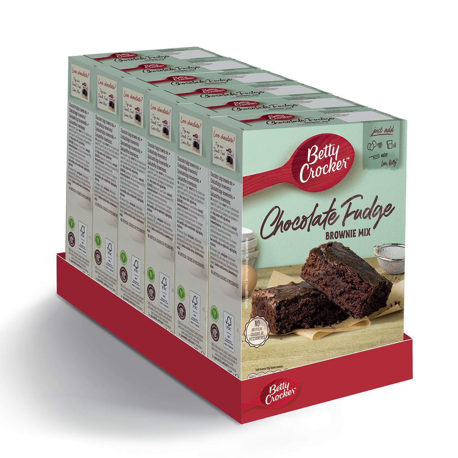 Betty Crocker Chocolate Fudge Brownie Mix 415g (Pack of 6)