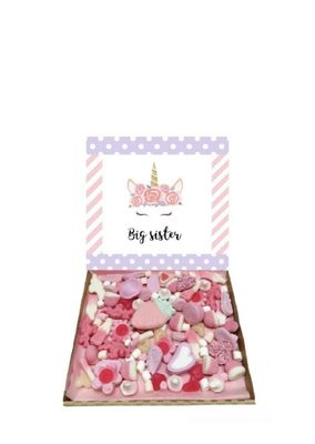 Big Sister Unicorn Gift Pick n Mix pink 300g Sweets Selection Box Sweet Hamper Birthday Present